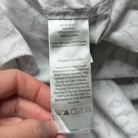 Eddie Bauer Fish Short Sleeve Button Down Shirt Size 2XL - Picture 7 of 9